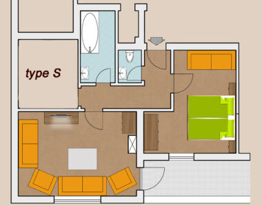 Appartment Rubin SUITE room plan