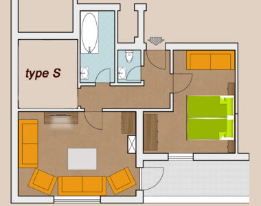 Appartment Rubin SUITE room plan